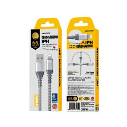 WK WDC-169i Braided USB to Lightning Cable Ασημί 1m