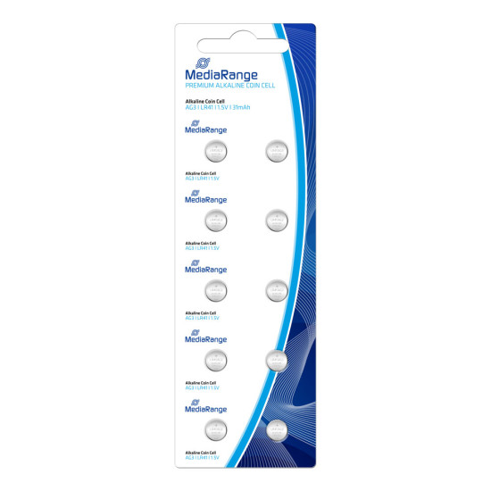 MediaRange Premium Alkaline Coin Cell AG3 Μπαταρίες LR41 1.5V 2τμχ