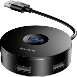Baseus Round Box USB 3.0 Hub 4 Θυρών με σύνδεση USB-A CAHUB-F01