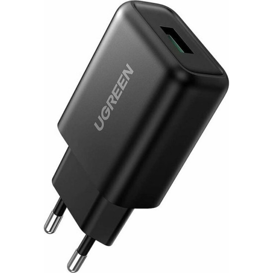 Ugreen Φορτιστής Χωρίς Καλώδιο με Θύρα USB-A Quick Charge 3.0 μαύρος (CD122)