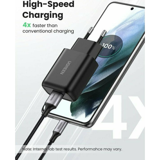 Ugreen Φορτιστής Χωρίς Καλώδιο με Θύρα USB-A Quick Charge 3.0 μαύρος (CD122)