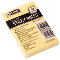 Χαρτάκια σημειώσεων κιτρινα  d.rect 51x75mm