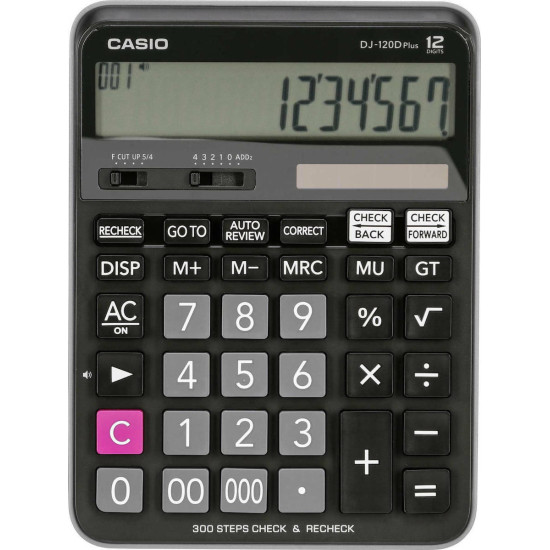 Casio Αριθμομηχανή 12 Ψηφίων σε Μαύρο Χρώμα Casio Αριθμομηχανή 12 Ψηφίων σε Μαύρο Χρώμα