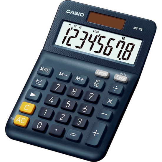 Casio Αριθμομηχανή 8 Ψηφίων σε Μαύρο Χρώμα Casio Αριθμομηχανή 8 Ψηφίων σε Μαύρο Χρώμα