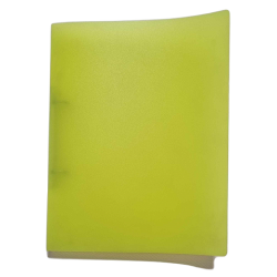 Πλαστικό κλασέρ 2 κρίκων - φωσφοριζέ κίτρινο