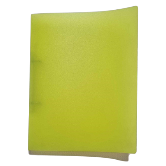 Πλαστικό κλασέρ 2 κρίκων - φωσφοριζέ κίτρινο