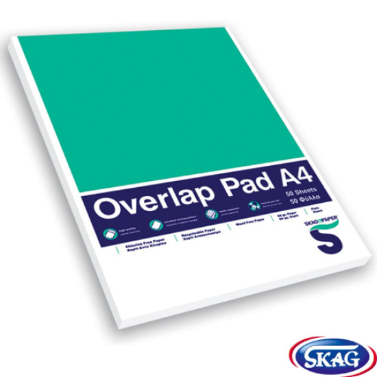 Μπλοκ Σημειώσεων Λευκό Κολλητό Skag A4 50 φύλλων