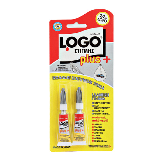 Κόλλα LOGO στιγμής plus 2+2gr ΔΩΡΟ