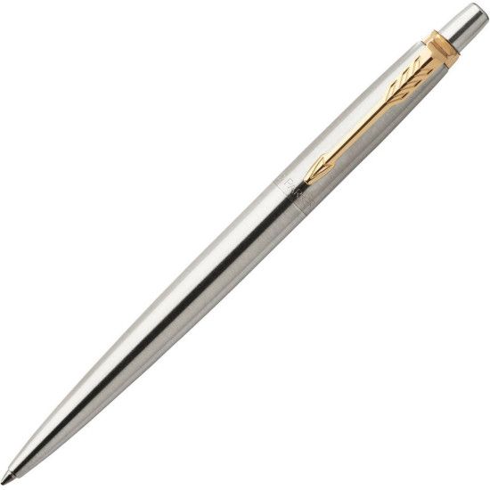 Parker Στυλό Ballpoint με Μαύρο Mελάνι Jotter Stainless Steel
