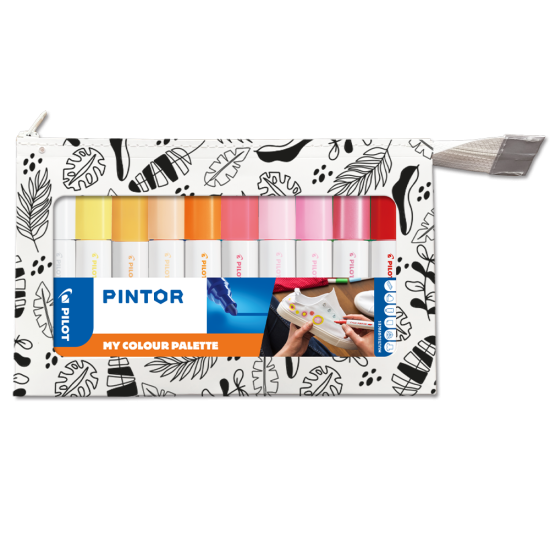 PILOT ΜΑΡΚ.PAINT PINTOR ΣΕΤ 10ΧΡ MEDIUM WARM COLOURS