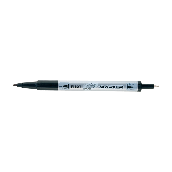 Pilot Twin Marker Pen Μαρκαδόρος για CD/DVD Μαύρος