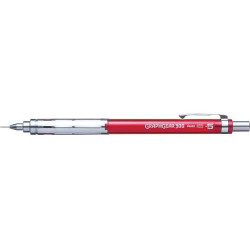 Pentel Graphgear 300 0.5mm με Γόμα Κατάλληλο για Σχέδιο Κόκκινο