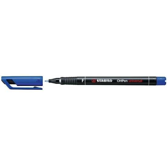 Stabilo ΟΗPen Universal F Μαρκαδόρος Διαφανειών 0,7mm Μπλε