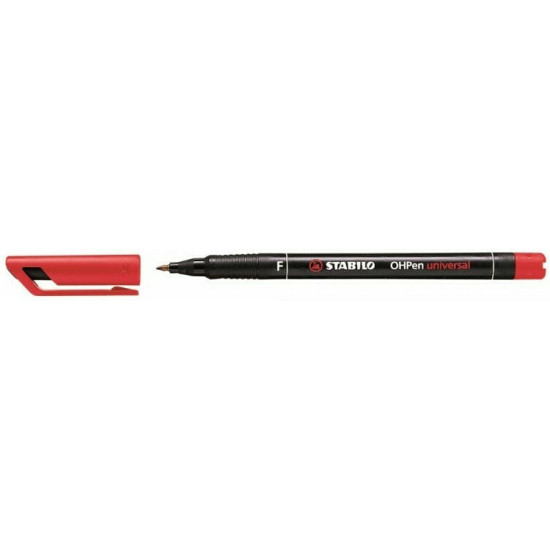 Stabilo ΟΗPen Universal F Μαρκαδόρος Διαφανειών 0,7mm Κόκκινος