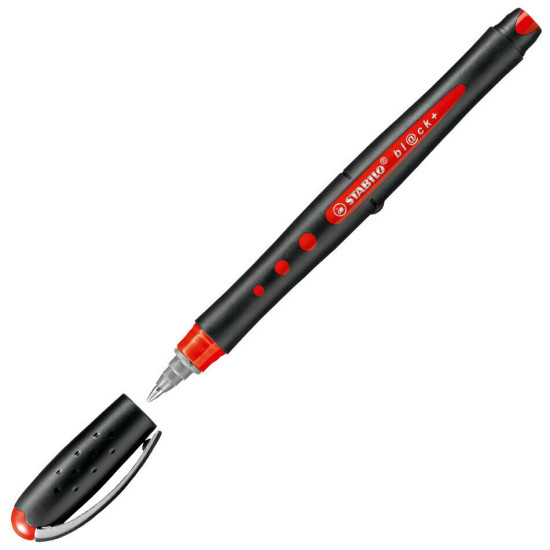 Stabilo Στυλό Rollerball με Κόκκινο Μελάνι Bionic Black Fine