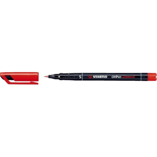 Stabilo ΟΗPen Universal S Μαρκαδόρος Διαφανειών 0,4mm Κόκκινος