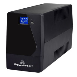 Powertech UPS Line-Interactive 1050VA 630W με 2 Schuko Πρίζες [PT-1050LCD]