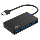 Powertech USB hub 4x θυρών 5Gbps USB Σύνδεση Μαύρο [PT-1145]