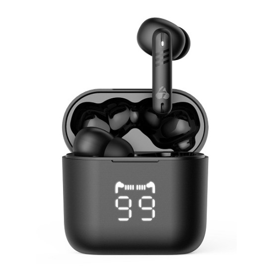 Powertech Earphones με θήκη φόρτισης TWS ENC 30/480mAh Μαύρα [ PT-1227]