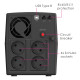Powertech UPS Line-Interactive με Οθόνη 2200VA 1320W με 4xSchuko 2x RJ45/RJ11 USB Type B [PT-1298]