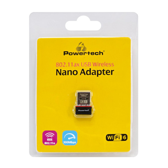 Powertech Ασύρματος Usb Αντάπτορας Δικτύου 300MBps Wifi 6 - (PT-1383) Powertech Ασύρματος Usb Αντάπτορας Δικτύου 300MBps Wifi 6 - (PT-1383)