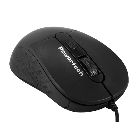 Powertech  Ενσύρματο Εργονομικό Ποντίκι 1600 DPI Μαύρο [PT-1467]