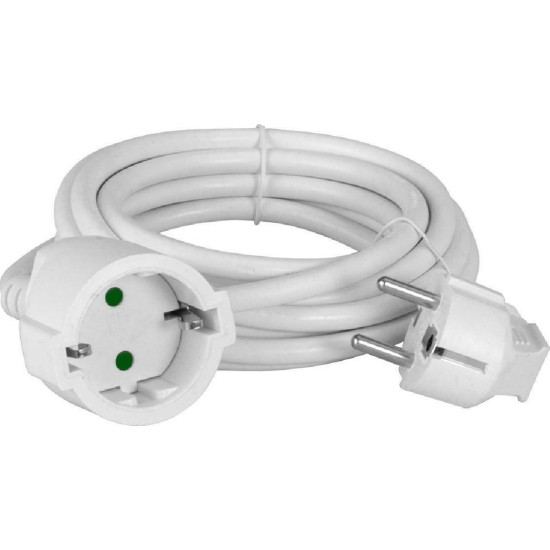 Powertech Μπαλαντέζα Ρεύματος 1x schuko 16A 3m Λευκή [PT-888]