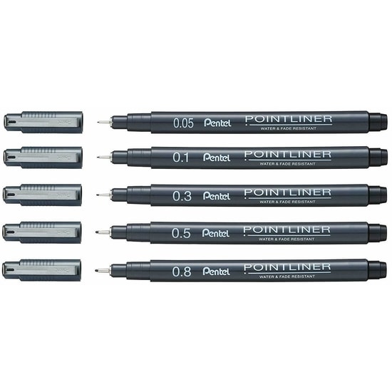ΜΑΡΚΑΔΟΡΟΣ ΑΚΙΔΑ PENTEL POINTLINER 0,3MM ΜΑΥΡΟ