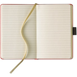 Θεοφύλακτος Σημειωματάριο Ivory Ριγέ με Λάστιχο Soft Flex Μαυρο 9x14εκ