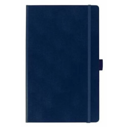 Θεοφύλακτος Σημειωματάριο Ivory Ριγέ με Λάστιχο Paros Μπλε 9x14εκ