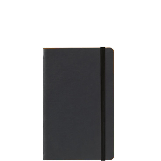Castelli Σημειωματάριο Ivory Ριγέ με Λάστιχο 13x21cm Laser Καφέ