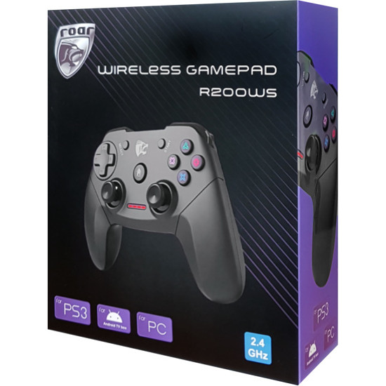 Roar R200WS Ασύρματο Gamepad για PC / PS3 Μαύρο