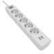 Philips Πολύπριζο, 5x schuko 16A, 2x USB 2.4A, 2m, λευκό [SPN3052WA]
