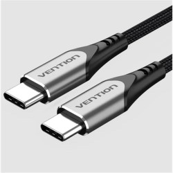 Vention Nylon Braided Type-C to Type-C 3A/PD 60W Cable 1.5M Gray Aluminum Alloy Type
