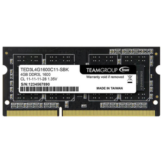 TeamGroup Elite SO-DIMM 1x4GB DDR3L 1600 [11-11-11-28]