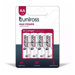 Uniross Max Power Αλκαλικές Μπαταρίες AA 1.5V 4τμχ