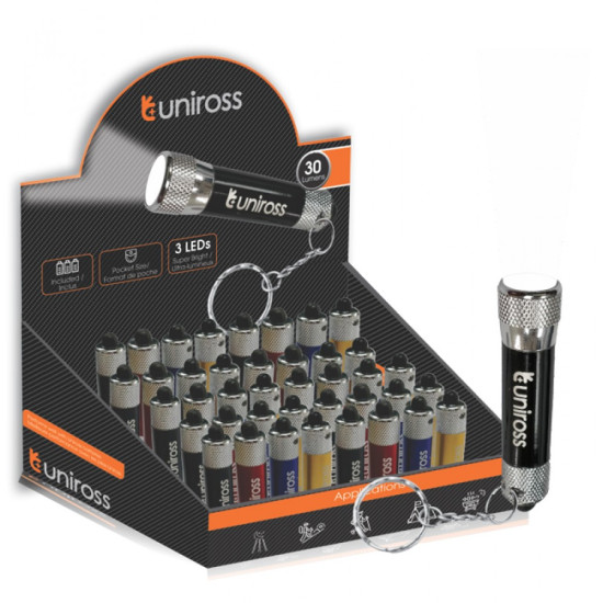 Uniross Φακός Μπρελόκ LED με Μέγιστη Φωτεινότητα 30lm  ΠΡΑΣΙΝΟ