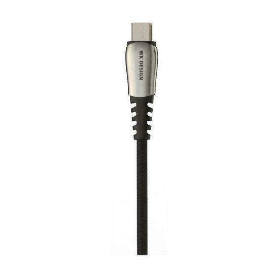 WK WDC-089 Braided USB 2.0 to micro USB Cable Μαύρο 1m