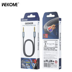 WK 3.5mm TRS AUX Audio Cable Μαύρο 1m [WDC-195]