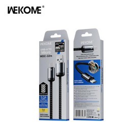 Wekome Καλώδιο Φόρτισης WDC-32 USB σε USB-C 1m Μαύρο