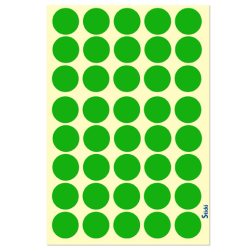 Ετικέτες Αυτοκόλλητες Sticki Ø18mm 40 φύλλα πράσινο