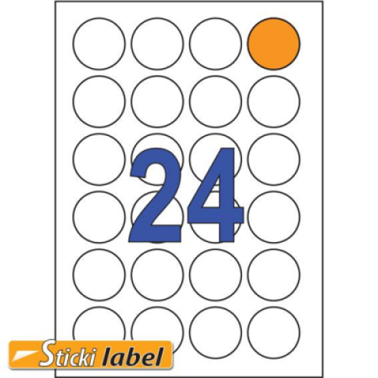 Ετικέτες Sticki 100φ Α4 Νο93 O40mm (24 στο φύλλο)
