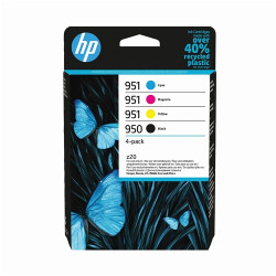 Γνήσιο Πακέτο 4 Μελανιών Εκτυπωτή InkJet HP 950/951 (6ZC65AE) C/M/Y/B