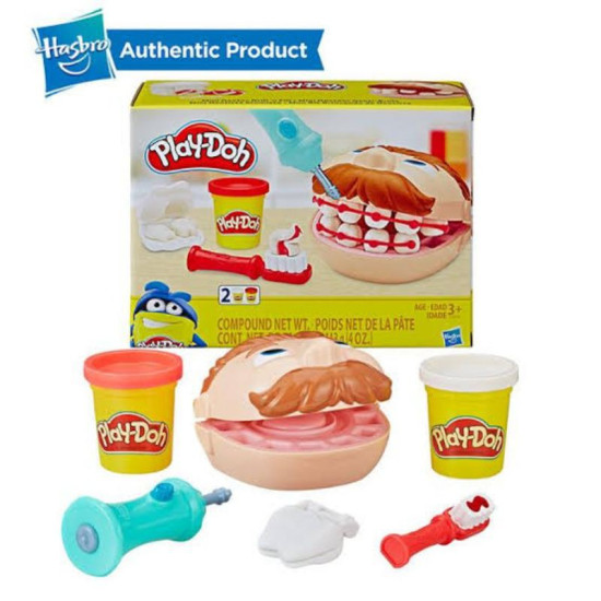 Hasbro Play-Doh Πλαστελίνη - Παιχνίδι Mini Doctor Drill 'n Fill Dentist για 3+ Ετών, 2τμχ