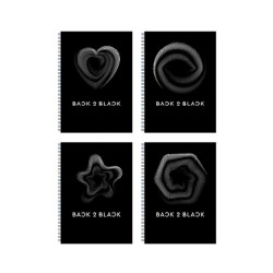 Neohart Σπιράλ Τετράδιο Ριγέ Α4 60 Φύλλων 1 Θέματος Back 2 Black (Διάφορα Σχέδια)