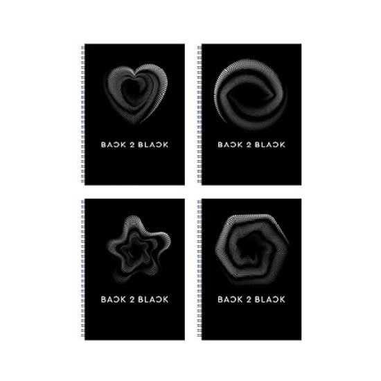 Neohart Σπιράλ Τετράδιο Ριγέ Α4 60 Φύλλων 1 Θέματος Back 2 Black (Διάφορα Σχέδια)