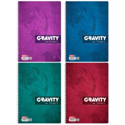 Τετράδιο Σπιράλ +Efo Gravity Σε Διάφορα Χρώματα 5 Θέματα 150Φ 