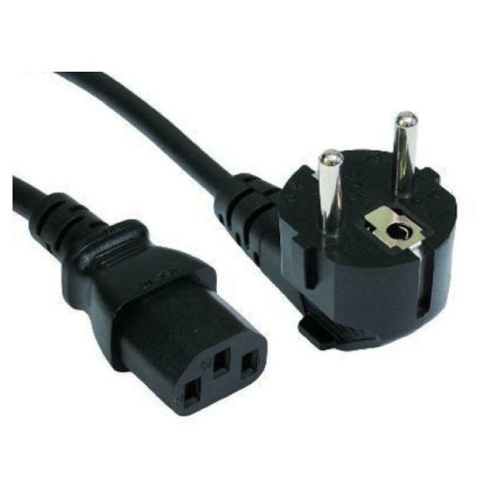 Powertech Schuko - IEC C13 Cable 1.5m Μαύρο (CAB-030, 3x0.50mm)