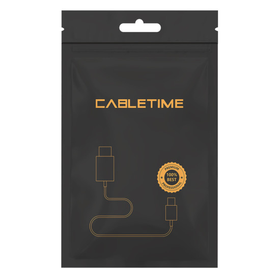 Cabletime HDMI 2.0 Cable HDMI male - HDMI male 1m Μαύρο