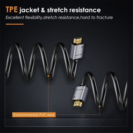 Cabletime HDMI 2.0 Cable HDMI male - HDMI male 1m Μαύρο
